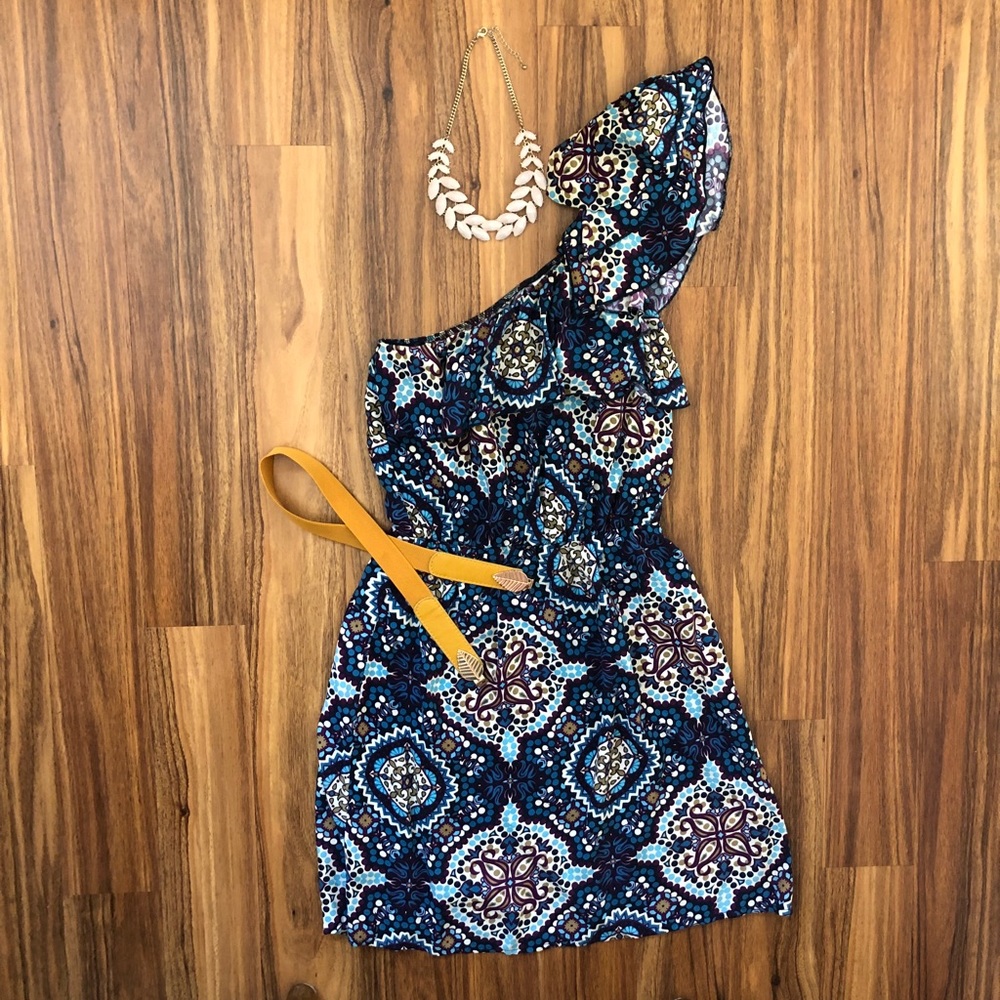 One Shoulder Flowy Dress
